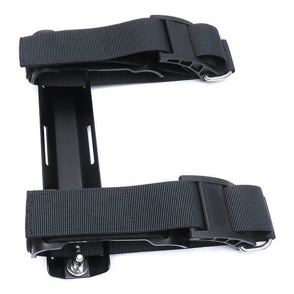 Greeniant Adaptador de tanque único Superficie de glaseado Soporte de placa posterior ajustable Correa de botella liviana con banda de hebilla Deportes acuáticos Negro