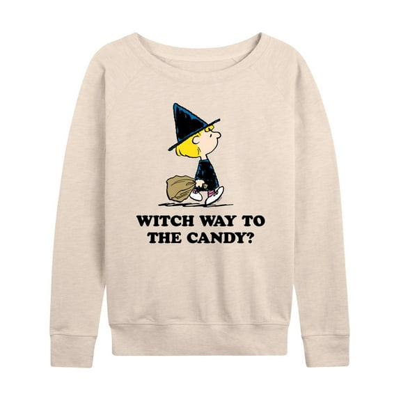 Peanuts - Witch Way To The Candy - Women's Lightweight French Terry Long Sleeve Shirt