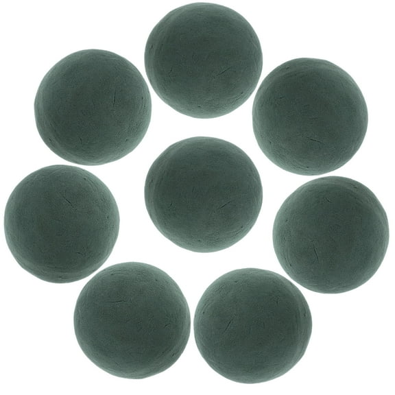 WORGEOUS 8Pcs Floral Foam Balls for Florists Supplies Olive Green Round Shape Decorative Use