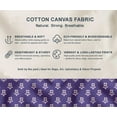 thumbnail image 5 of Soimoi 100% Cotton Canvas Fabric - Block Print, Violet | 56" Wide | Sold by The Yard | Medium Weight Upholstery Fabric for Home Dcor, Bags & DIY Projects, 5 of 7