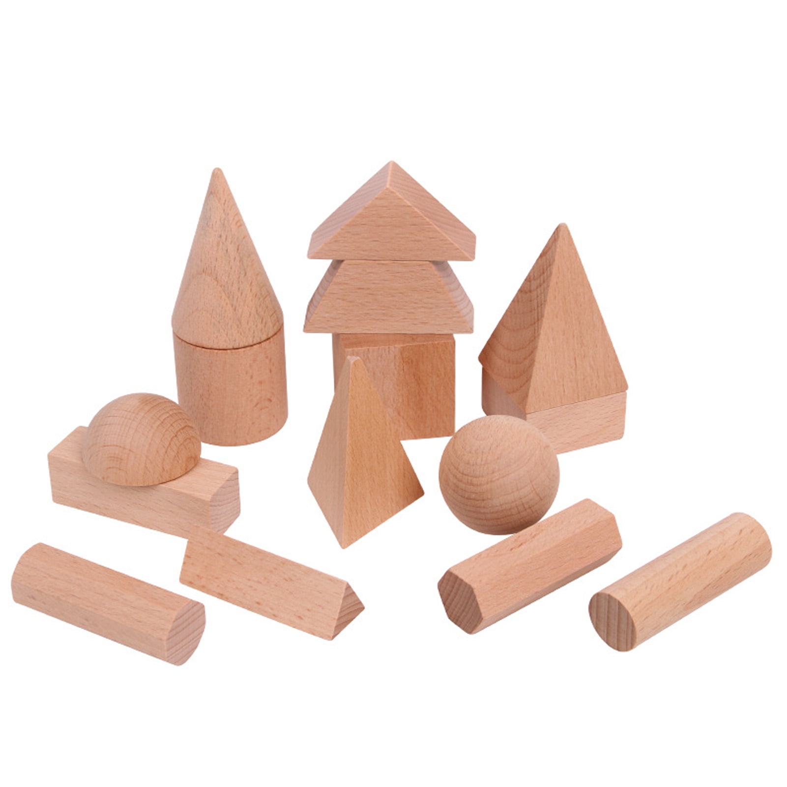 Craft Educational Wood Math Blocks Craft Supplies