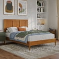 thumbnail image 1 of Charlotte Full Solid Wood Low Profile Platform Bed in Light Toffee, 1 of 13