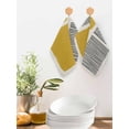 thumbnail image 2 of Yellow Kitchen Dish Towels for Drying Dishes Set of 4, Modern Painting Farmhouse Striped Abstract Art Waffle Weave Microfiber Hand Tea Bathroom Towels Quick Dry & Absorbent Towel 12x12, 2 of 7
