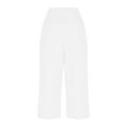 thumbnail image 4 of FAIWAD Womens Wide Leg Cropped Palazzo Pants Summer Loose Lounge High Waist Sweatpants with Pockets, 4 of 7