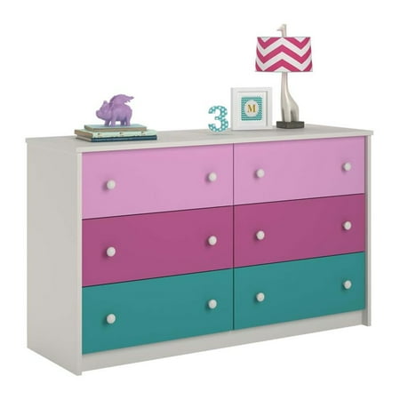 Kingfisher Lane 6 Drawer Kids Dresser In Whimsy Walmart Com