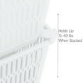 thumbnail image 5 of Simplify Slide 2 Stack It 2 Pack Plastic Storage Tote Baskets in White, 5 of 11