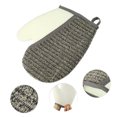 thumbnail image 3 of Guantes de Ducha Únicos 1 Pc Guantes Exfoliantes para Baño 8.66"x7.09" Gris Blanco, 3 of 6