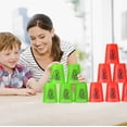thumbnail image 7 of Quick Stack Cups Stacking Cup Classic Speed Training Game Family Toys for Boys Girls Kids DEWEL Red Green Plastic, 7 of 7