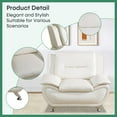 thumbnail image 2 of PonLiving Oversize Modern Leather Armchair, Living Room Furniture, Off White, 2 of 3