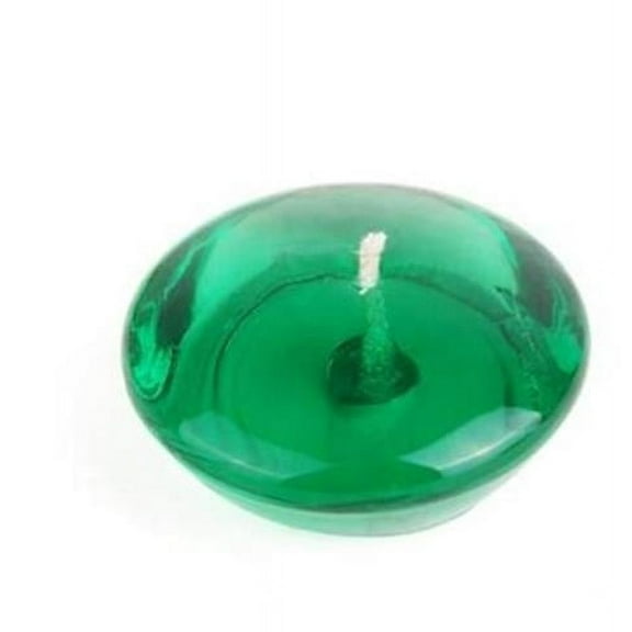 Jeco CFZ-108-0 3 in. Clear Gel Floating Candles, Hunter Green - 6Piece per Box
