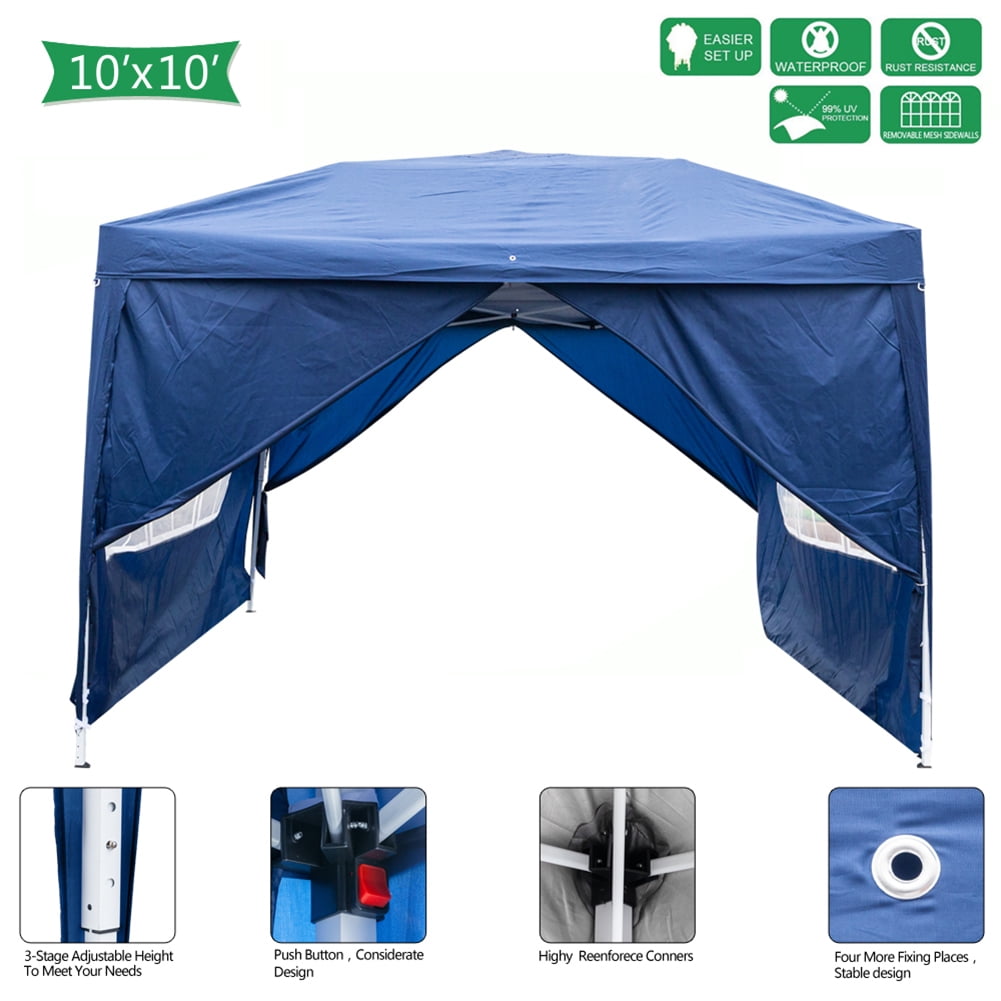 Aimee Lii 120"x120" Canopy Tent Heavy Duty Canopy, Outdoor Tent Canopy for Wedding Party Event Tent, Blue
