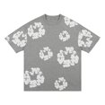 thumbnail image 2 of Camiseta holgada con estampado de espuma para hombre y mujer, ropa informal estilo Hip-Hop Y2K, Tops informales, tendencia de moda 2023, 2 of 4