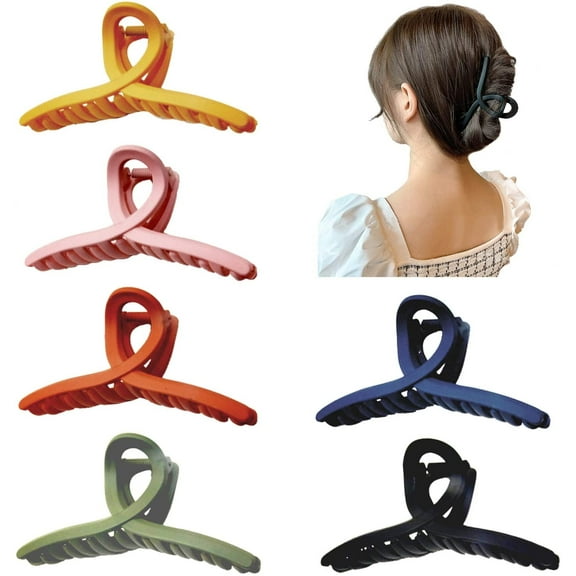6 Pcs Hair Claw Clips, Strong Hold Hair Jaw Clamp Clip Hair Styling Accessories for Women and Girls