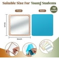 thumbnail image 2 of 10 Pcs Small Mirrors 6 x 6 Inch Square Shatter Proof Mirrors for Kids Toddler Looking Glass Plastic Reflector for Classroom DIY Craft Preschool Facial Expression(Earth Colors), 2 of 6