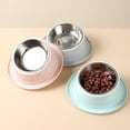 Kitty Bowl With Non Spill Edge Raised Dog For Cat Feeder Food Water ...