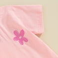 thumbnail image 5 of Okbabeha Baby Girl Summer Clothes Flower Embroidered Short Sleeve Shirt Top Solid Shorts Set Toddler Kids Casual Outfits, 5 of 7