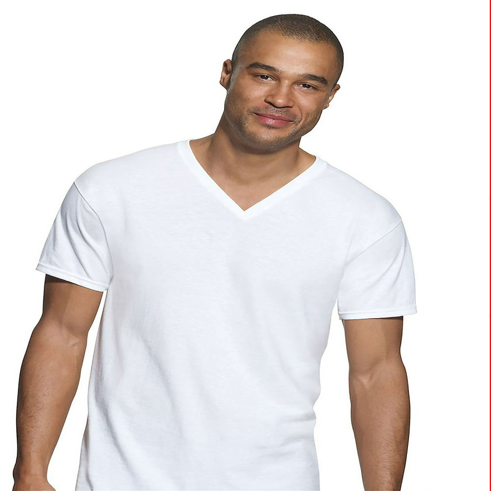Hanes - Hanes Classics Men's Traditional Fit V-Neck Undershirt 3-Pack ...