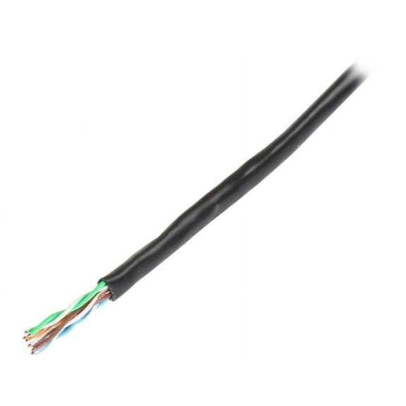 1000FT CAT5E RISER CABLE BLACK CMR-RATED ETHERNET CABLE BULK