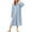 Light Blue, variant on Arlun Womens Flannel Nightgowns Long Sleeve Knee Length Winter Warm Sleepwear with Pockets Soft Loose Fit Solid Color Warm Comfortable Loungewear Pink XL