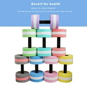 COUTEXYI 2 Pcs EVA Foam Dumbbells, Float Aqua Exercises Equipment for Water Aerobics Fitness Barbells