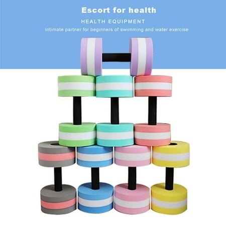 COUTEXYI 2 Pcs EVA Foam Dumbbells, Float Aqua Exercises Equipment for Water Aerobics Fitness Barbells
