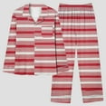 thumbnail image 2 of GDREDA Vêtements de Nuit pour Femmes Combinaison de Pyjama Longue Décontractée à Col en V avec Boutons et Poche pour Femmes Ensembles de pyjamas pyjamas Rouge, TTG, 2 of 3