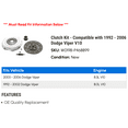 thumbnail image 2 of Clutch Kit - Compatible with 1992 - 2006 Dodge Viper V10 1993 1994 1995 1996 1997 1998 1999 2000 2001 2002 2003 2004 2005, 2 of 2