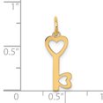 thumbnail image 2 of Charme Clé en Forme de Cœur en Or Jaune 14K, 2 of 2