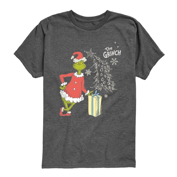 The Grinch - Grinch Present - Youth Boys Short Sleeve Graphic T-Shirt