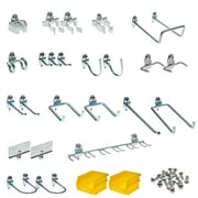 Triton Products 26-Piece Steel Pegboard Hook & Plastic Bin Kit, 24 Hooks & 2 Bins
