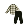 thumbnail image 3 of Wonderluxe Baby Boys' Long Sleeve Flannel Shirt and Pant, 2-Piece Set, Sizes 0-3M-24M, 3 of 5