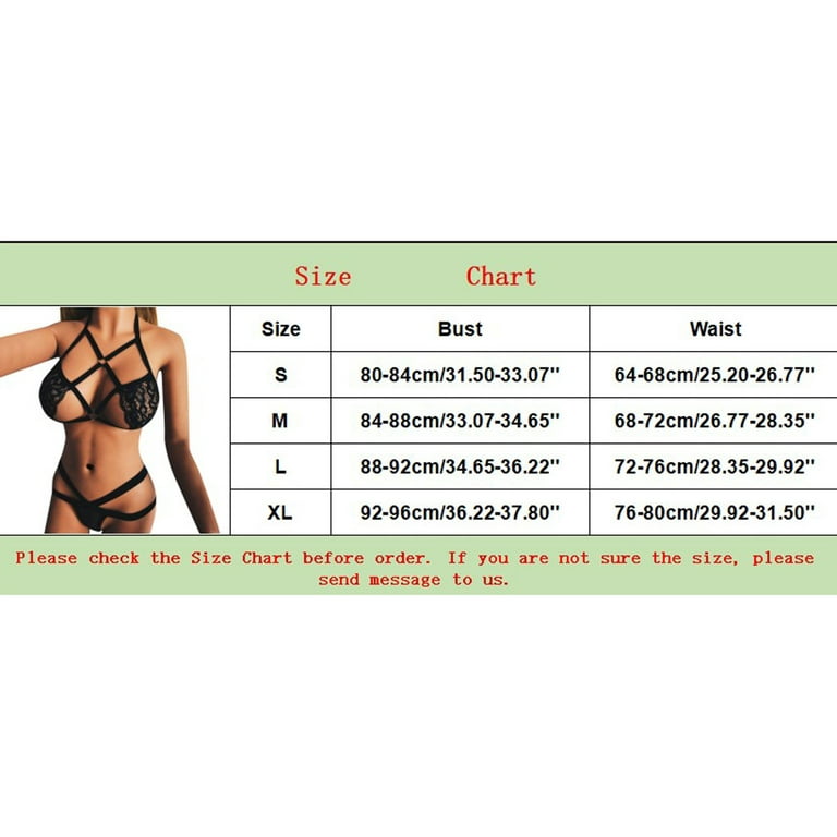 Aayomet Lingerie for Women Black See Through Lace Lingerie For Women In A  Backless Three Point Swimsuit,Black XL