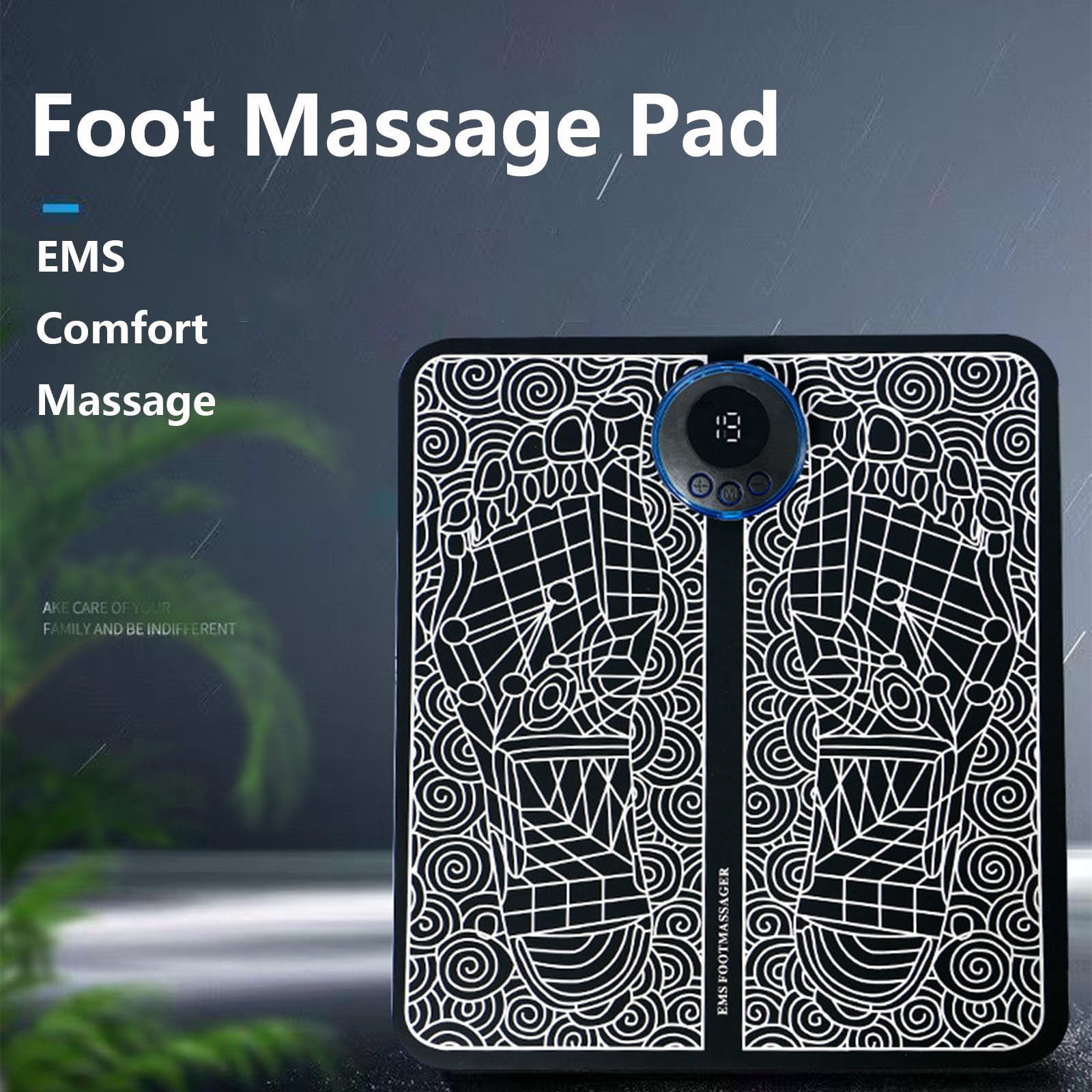 Ornexis EMS Plate Foot Massager for Muscle Relaxation, 8 Modes & 19 Levels of Massage Intensity, LCD Display Screen, USB Rechargeable