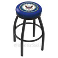 thumbnail image 3 of L8B2C U.S. Air Force 25" Swivel Counter Stool with a Black Wrinkle and Chrome Finish, 3 of 7