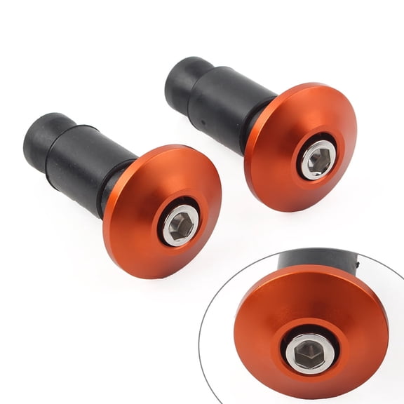 NS Motorcycle 7/8" 22mm Bar Ends Hand Grips Handlebar Cap Plug Slider CNC Aluminum Orange for Yamaha for Harley for HONDA Touring Dirt Bike Choppers Custom, 2 Pcs