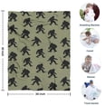 thumbnail image 4 of Green Bigfoot Pattern Blanket,Comfortable Soft Flannel Throw Blanket,All Season,Warm Lightweight Blankets for Sofa Bed Couch Living Room Chair,30"x40", 4 of 4