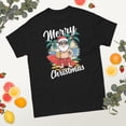 thumbnail image 2 of Santa Surfing Christmas In July Summer Hawaiian Christmas Graphic classic tee (Black, S), 2 of 4