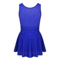 thumbnail image 2 of CHICTRY Girls Shiny Rhinestone Ballet Leotard Dress Tulle Skating Costume Blue 14, 2 of 7