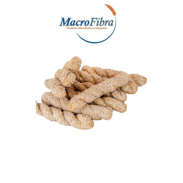 Galleta Trenza Ajonjoli Macrofibra Integral sin Azucar Vegano sin Lactosa Macrobiotico E Integral 5 Paq c/10 Pzas