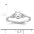 thumbnail image 3 of 14K White Gold Topaz And Diamond Ring (Size 7) Made In India xbs231, 3 of 5