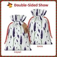 thumbnail image 2 of Xecao Lavender Flowers Print Burlap Gift Bags with Drawstring and Gift Tags, Gift Bags, Burlap Bags, Jute Bags for Party, Christmas, DIY Craft Bags-Medium, 2 of 9