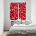 thumbnail image 4 of Red Christmas Kitchen Curtains 63 Inch Length, Farmhouse Curtains & Drapes, Winter White Snowflake Xmas Rod Pocket Window Curtains for Living Room/Bedroom/Bathroom, 42" x 63", 2 Panels, 4 of 5