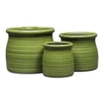 thumbnail image 4 of Maceta de cerámica Cheung's Kifon, curva, color verde oliva medio, 4 of 4