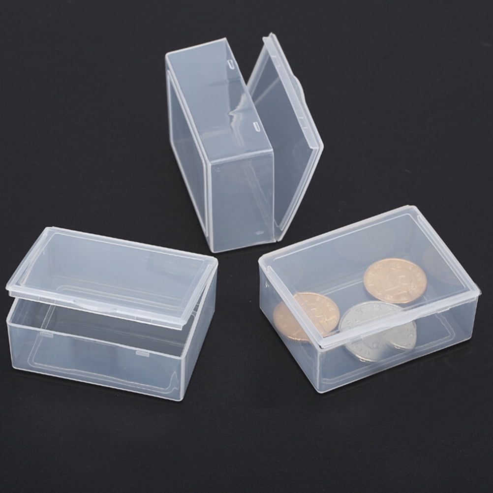 20Pcs Transparent Storage Box Plastic Parts Jewelry Organizer Household Supplies 