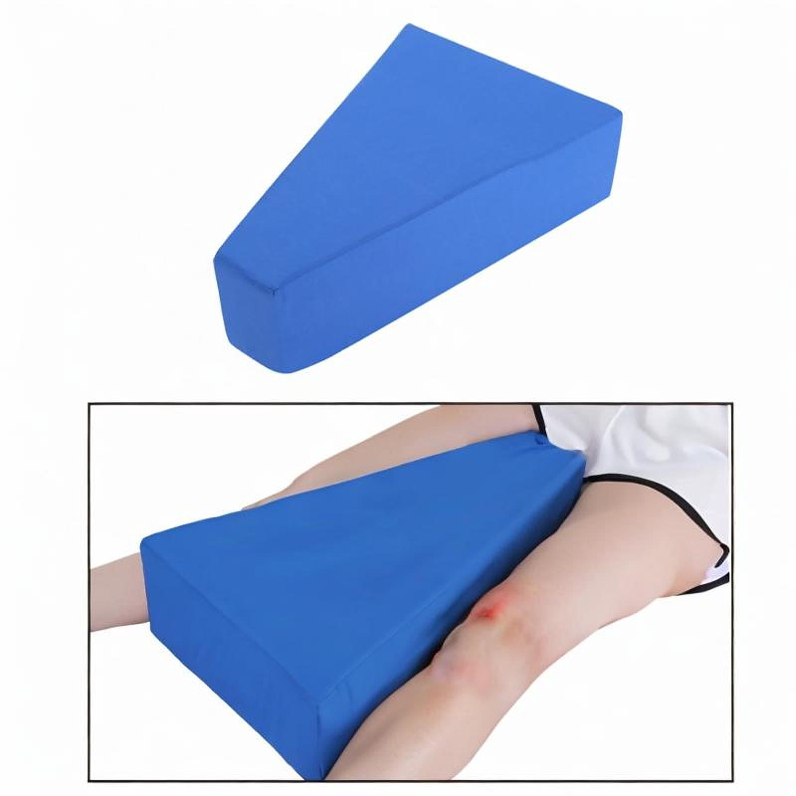 Wswqop Leg Elevating Pillow Ergonomic Trapezoid Foam Wedge Cushion Support Pad for Side Blue