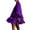 Purple, variant on Faux Fur Trim Dress, Solid Color Round Neck Long Sleeve Bodycon Midi Dress, Glamorous Winter Party Dress for Holiday & New Year's Eve Purple XL