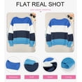 thumbnail image 4 of Asyoly Women Color Block Striped Sweater Long Sleeve Crewneck Knit Pullover Winter Casual Loose Jumper Soft Warm Tops, 4 of 8
