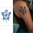 thumbnail image 1 of Cuadros Decorativos Pegatinas de tatuaje a prueba de agua Cool Tattoos(O) 4pcs Wdftyju embutido en tela, 1 of 3