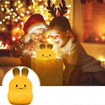 thumbnail image 3 of Big Rabbit Night Light Child Bedroom Lamp Night Light Baby Night Light Child Lamp LED Night Light 9 Colors Baby Night Light USB Silicone Night Light A, 3 of 4