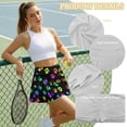 thumbnail image 6 of Yuyamidu Colorful Dog Paw Tennis Skirts for Women High Waisted Athletic Skort Built-in Shorts with Pockets Comfy Women's Golf Skorts Casual Travel Vacation Skirt Size M, 6 of 7